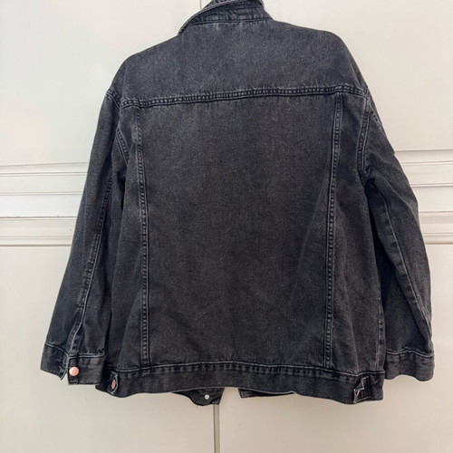 Miss Selfridge denim jacket like new black stone washed, size M