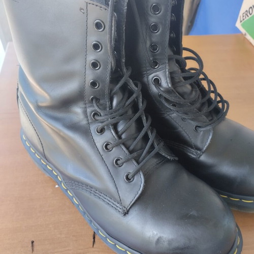 Dr. Martens 1919 Steel Toe Leather Boots size 45 like new, black