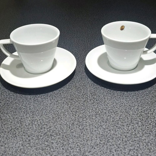 Nescafé Gold porcelain cup and saucer set new