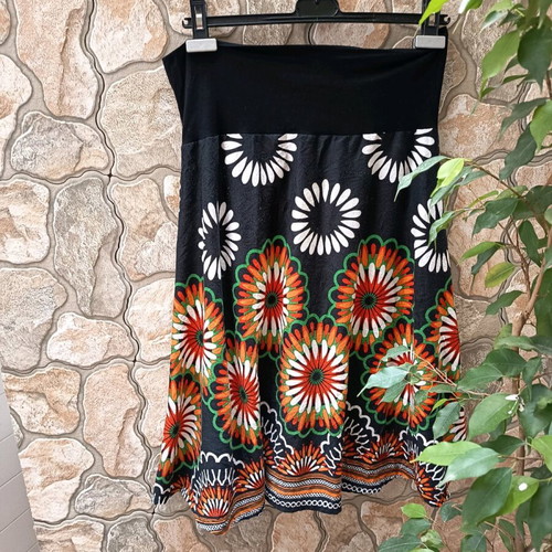 Boho skirt like new, multicolor, one size with elasticity