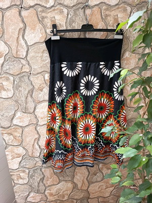 Boho skirt like new, multicolor, one size with elasticity