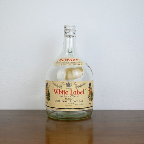 Dewar's White Label Vintage Bottle used, collectible