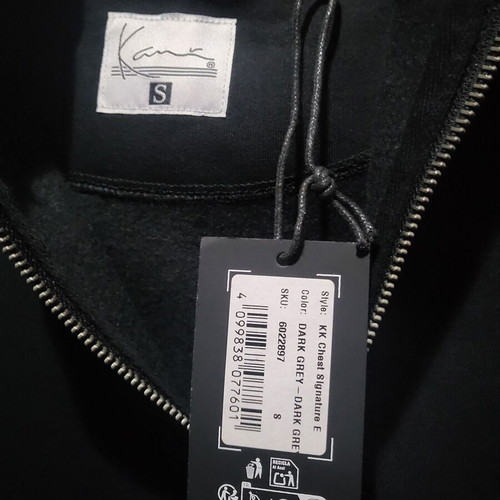 Karl Kani Signature Zip Hoodie jacket new, size S, black