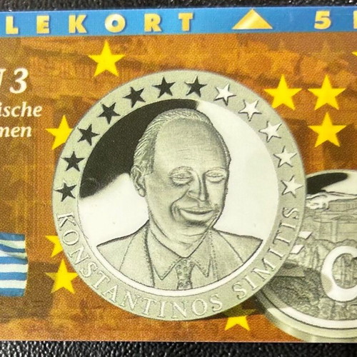 Denmark Phone Card Kostas Simitis 09/96 like new