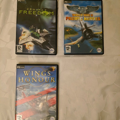 City Interactive Flight Pack PC like new with Pacific Heroes, Wings of Honour, Project Freedom