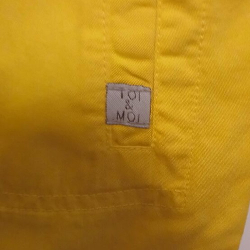 Toi&Moi short yellow dress one shoulder with ruffles size S like new