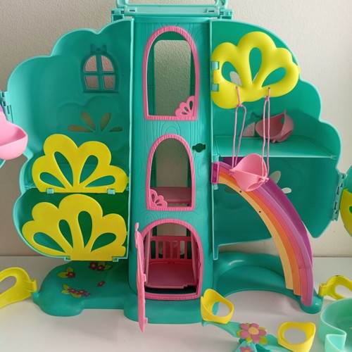Zapf Creation Baby Born treehouse toy with elevator, slide, pool, swings