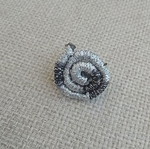 Ring round silver and black strap