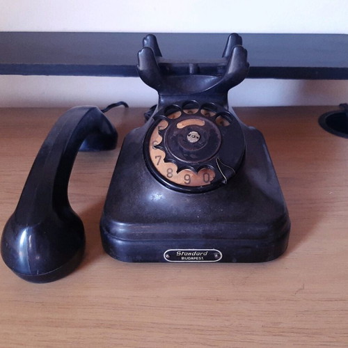 Vintage Budapest telephone used, black