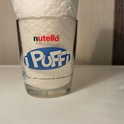 Nutella Smurfs Glass Collectible 2011 New