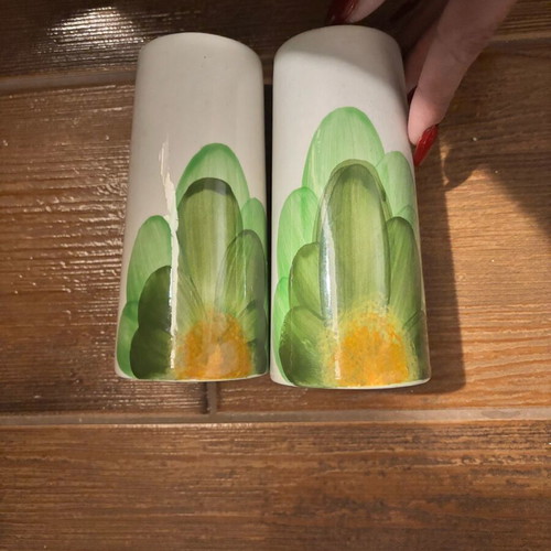 Ceramic vases used, set of 2 pieces