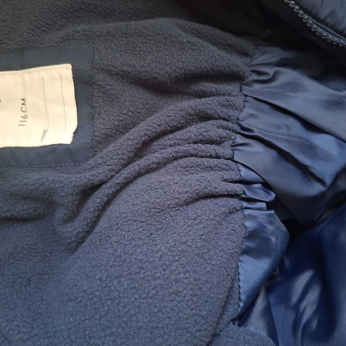 Ski pants salopette like new, size 116, warm with fluorescent straps