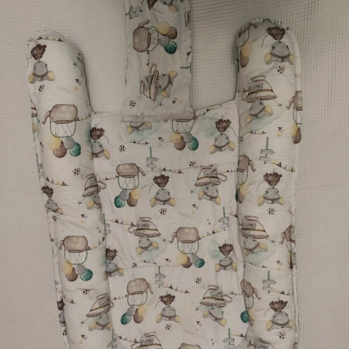 Baby nest gray with mouse pattern used