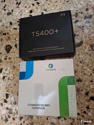 ZTE MC889A 5G εξωτερική μονάδα και T5400+ Wi-Fi 6 router σετ