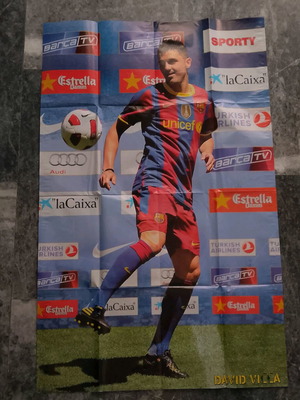 David Villa Rey Mysterio poster used, double-sided, in good condition