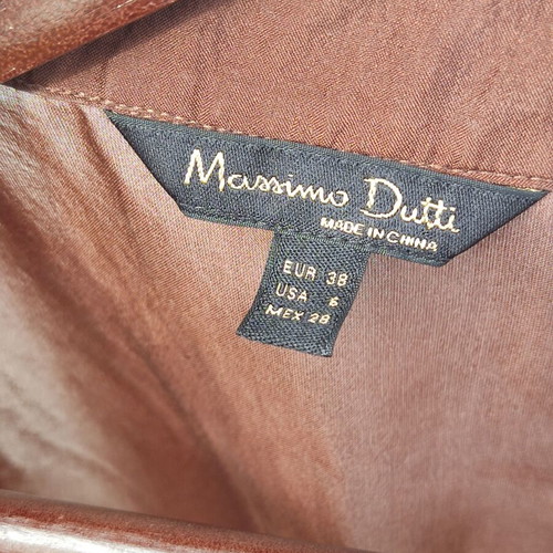 Massimo Dutti silk shirt brown used size M