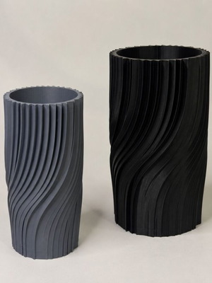 Σετ 2 3D Printed βάζα "Ροπή" Small & Large, κατόπιν παραγγελίας