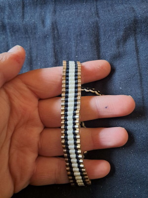 Friendship bracelet Links of London black, white and silver new