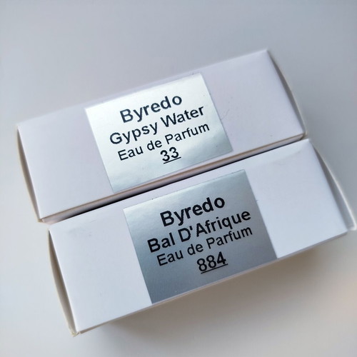 Byredo Gypsy Water and Bal d' Afrique Eau de Parfum tester samples 2ml