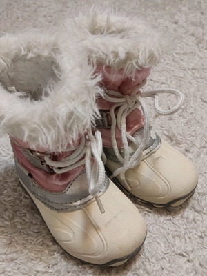 Speed Rock boots used, waterproof, white and pink, sizes 24-25