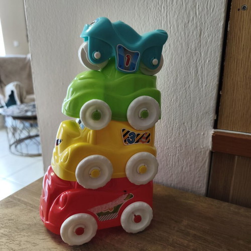 Clementoni Car Tower stacking toy used, for 6+ months