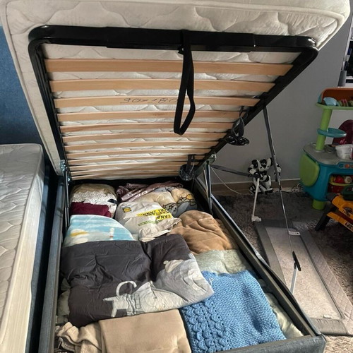 Beds new with storage space, set of 2, with mattresses