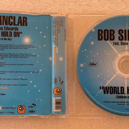 Bob Sinclar ft. Steve Edwards World Hold On 6-trk CD single lightly used