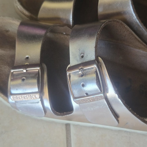 Birkenstock Arizona sandals used, size 36, rose gold copper