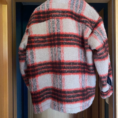 Zara short checked jacket like new, shirt style
