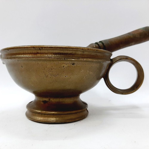Antique bronze mortar and pestle used, late 19th century, pharmaceutical type