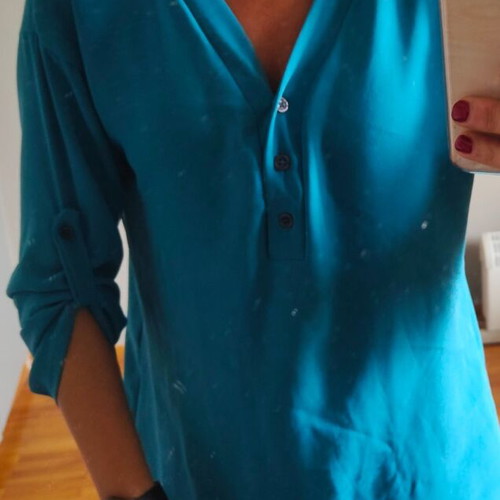 Turquoise shirt blouse new, comfortable fit, size S