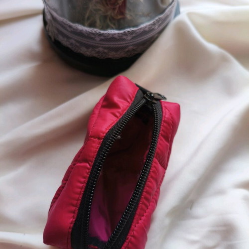 Handmade mini toiletry bag new, lined, small size