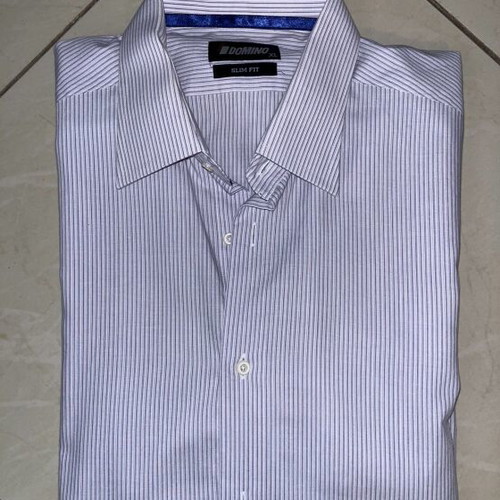 Men's slim fit shirt XL white and purple like new