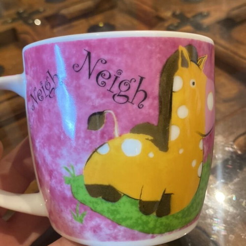 Mug used with horse design