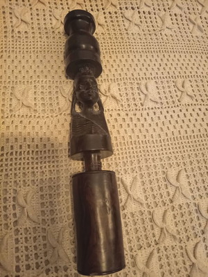 Wooden decorative candle holder African design like new