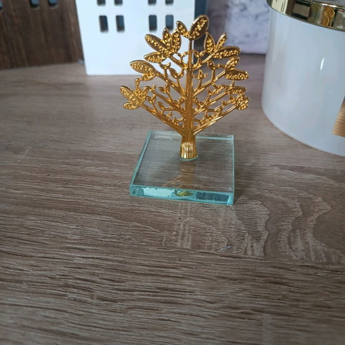 Gold decorative tree new, height 8 cm