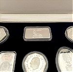  Συλλεκτική συλλογή 12 ασημένιων νομισμάτων σε ποιότητα proof με πιστοποιητικό αυθεντικότητας