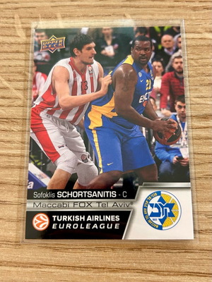 Sofoklis Schortsanitis Maccabi Tel Aviv Upper Deck Euroleague 2015-16 card new