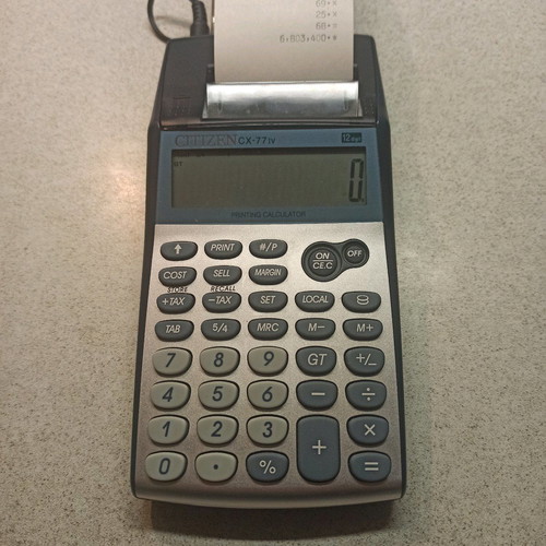 Citizen CX-77 IV printing calculator used