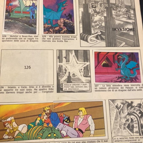 Panini Masters of the Universe Sticker Album used for transfer
