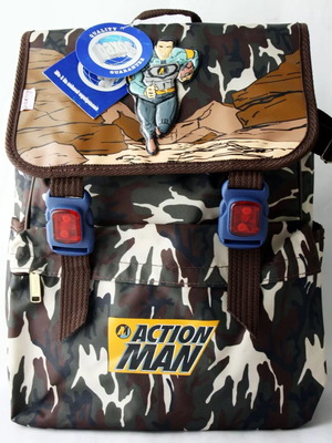 Vintage 2001 Action Man σχολική τσάντα με φωτάκια Paxos καινούργια