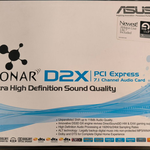 Asus Xonar D2X PCI Express sound card used