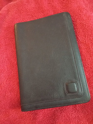Leather case used, 21.5x15 cm