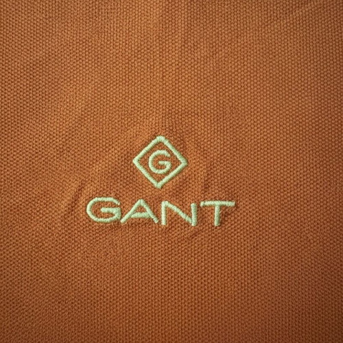 Gant men's polo shirt used, orange, size XL