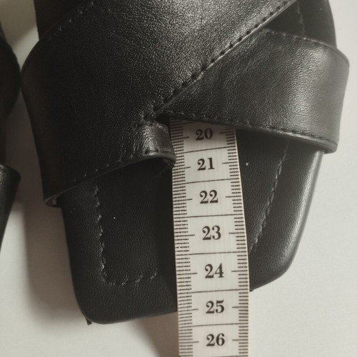 Zara leather mules sandals used, size 37/38, black