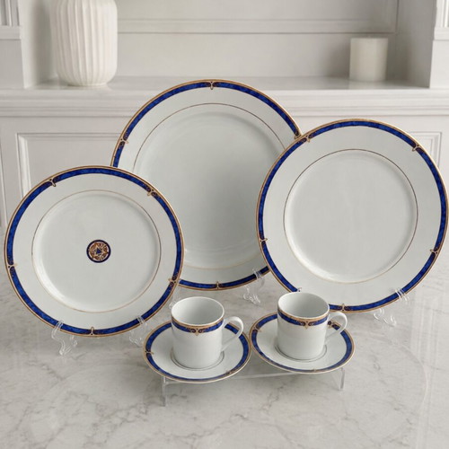 Limoges Bernardaud Calypso Bleu coffee set new, 5 pieces