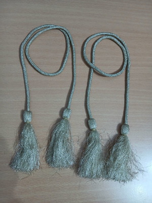 Vintage tassels with cord, gold color, set of 2, new