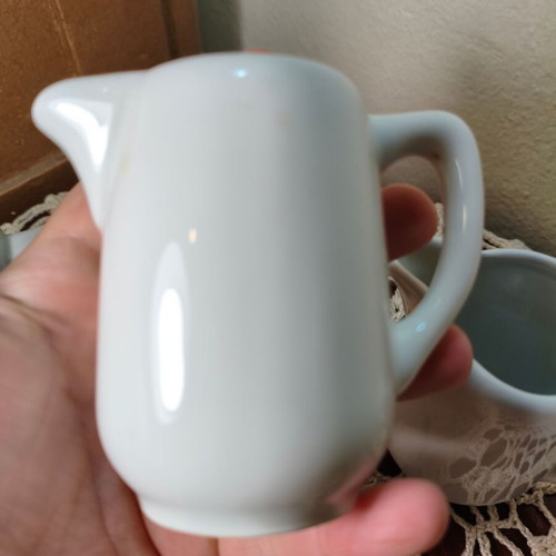 Set of 3 vintage Feldha Rhon porcelain milk jugs made in Germany 1970