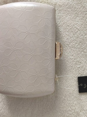 Women's bag with detachable chain, new, pink and gold