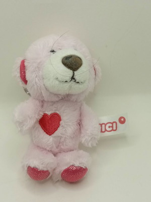 Nici 44420 Love Bear ροζ λούτρινο μπρελόκ αρκουδάκι, 9 εκ.